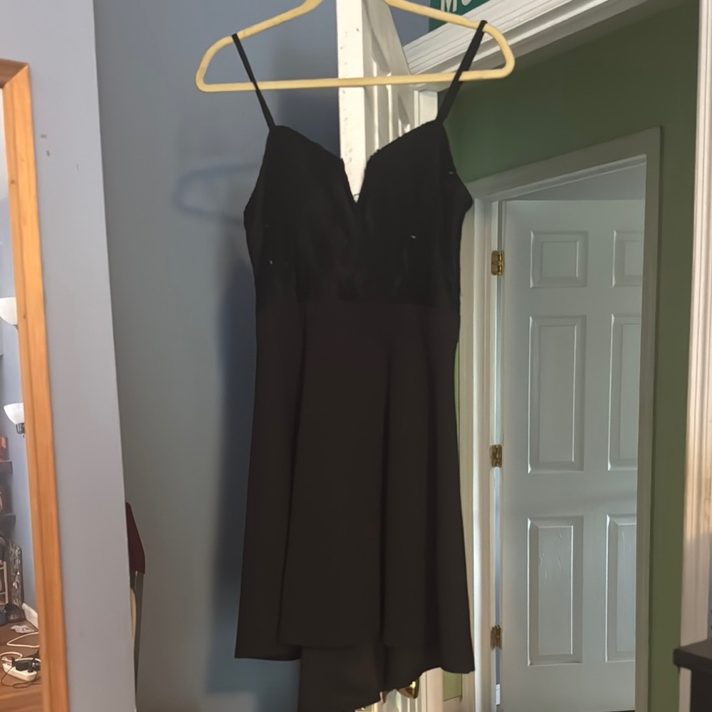 Almost Famous Black High Low Cocktail Sundress